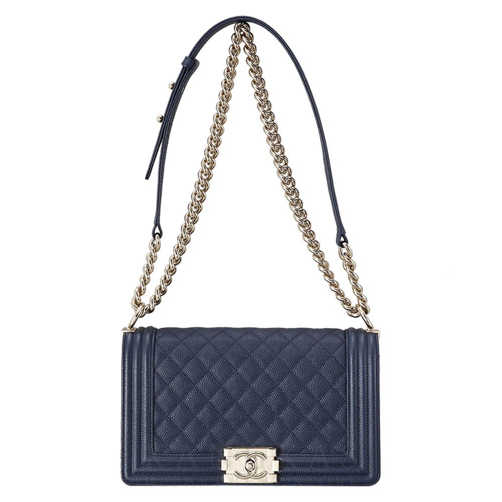 CHANEL(USED)샤넬 보이샤넬 캐비어 미듐