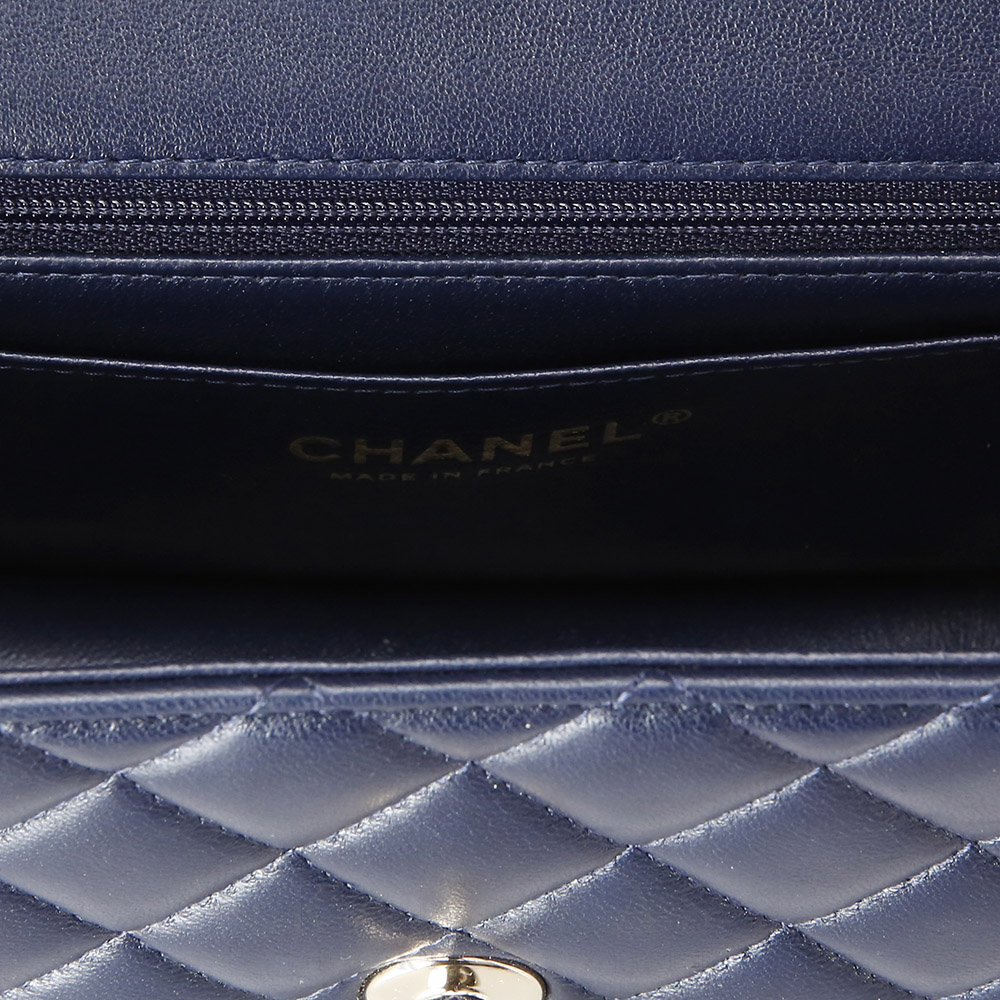 CHANEL(USED)샤넬 뉴미니 램스킨 탑핸들 크로스백