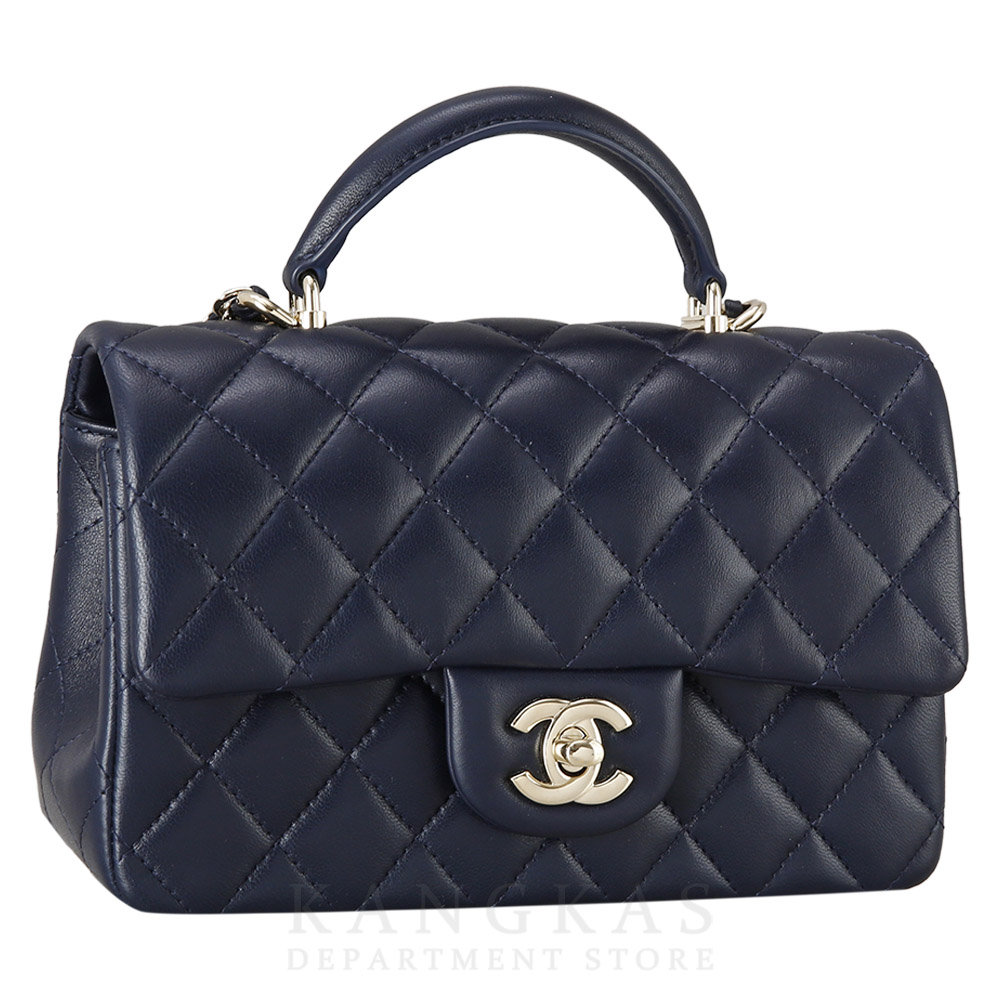 CHANEL(USED)샤넬 뉴미니 램스킨 탑핸들 크로스백