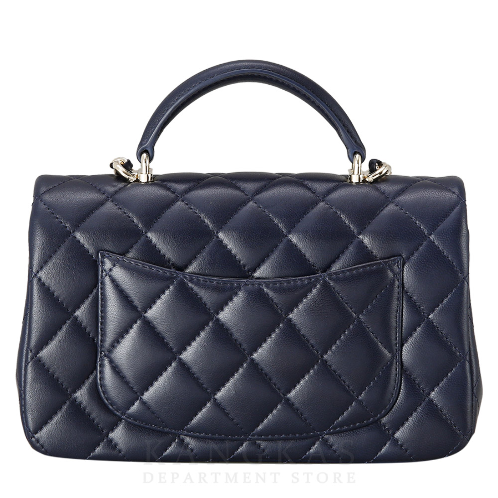 CHANEL(USED)샤넬 뉴미니 램스킨 탑핸들 크로스백