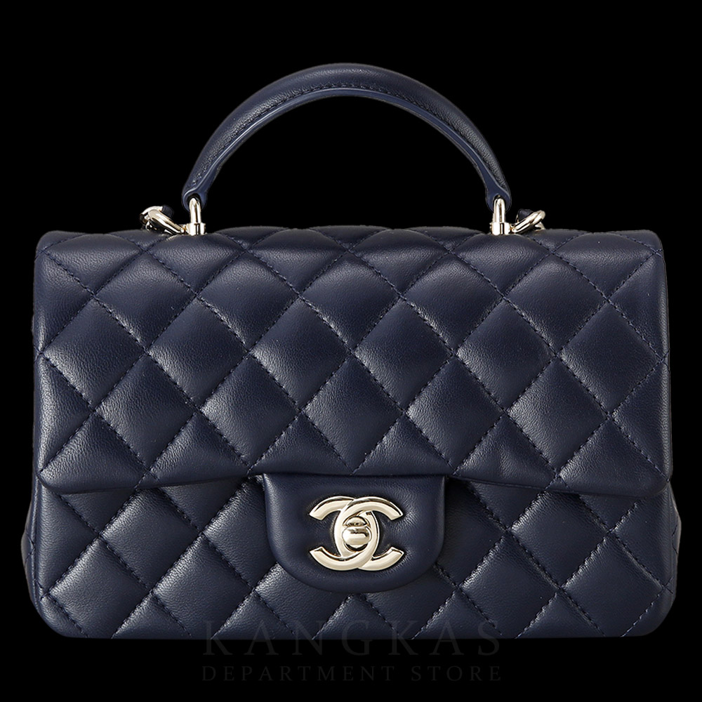 CHANEL(USED)샤넬 뉴미니 램스킨 탑핸들 크로스백