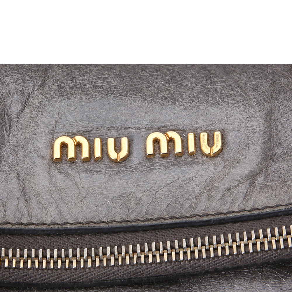 MIU MIU(USED)미우미우 레더 토트겸 숄더백