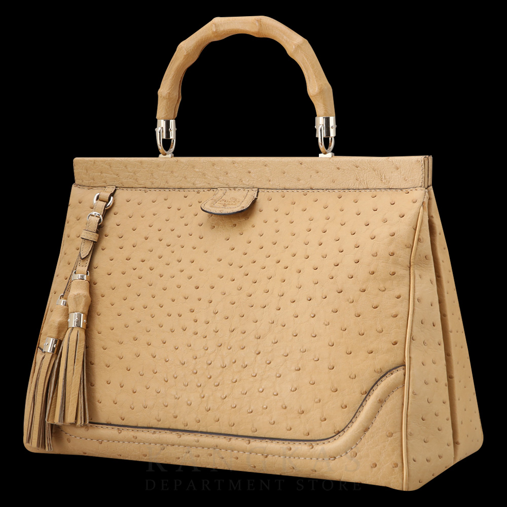 GUCCI(USED)구찌 오스트리치 뱀부 테슬백