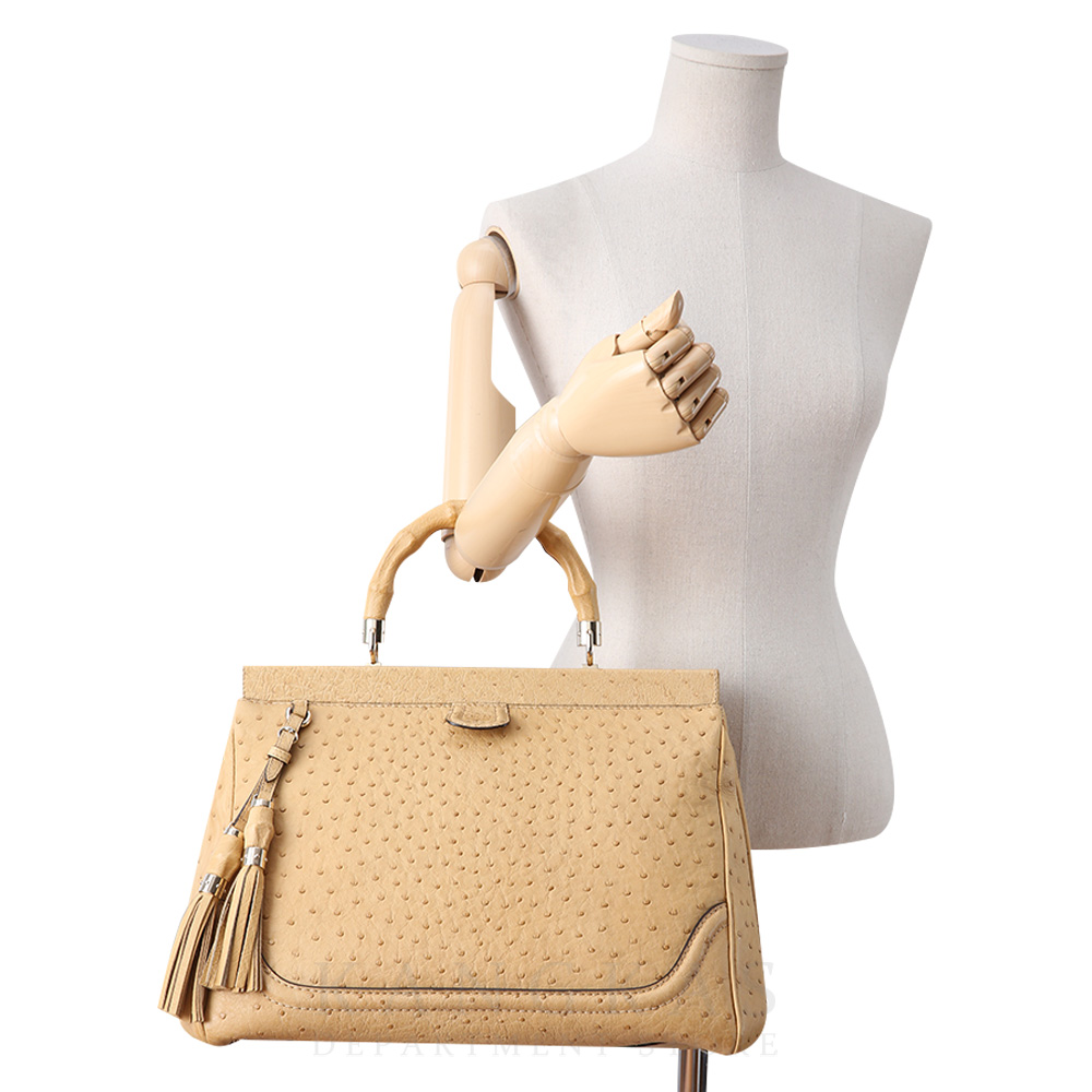 GUCCI(USED)구찌 오스트리치 뱀부 테슬백