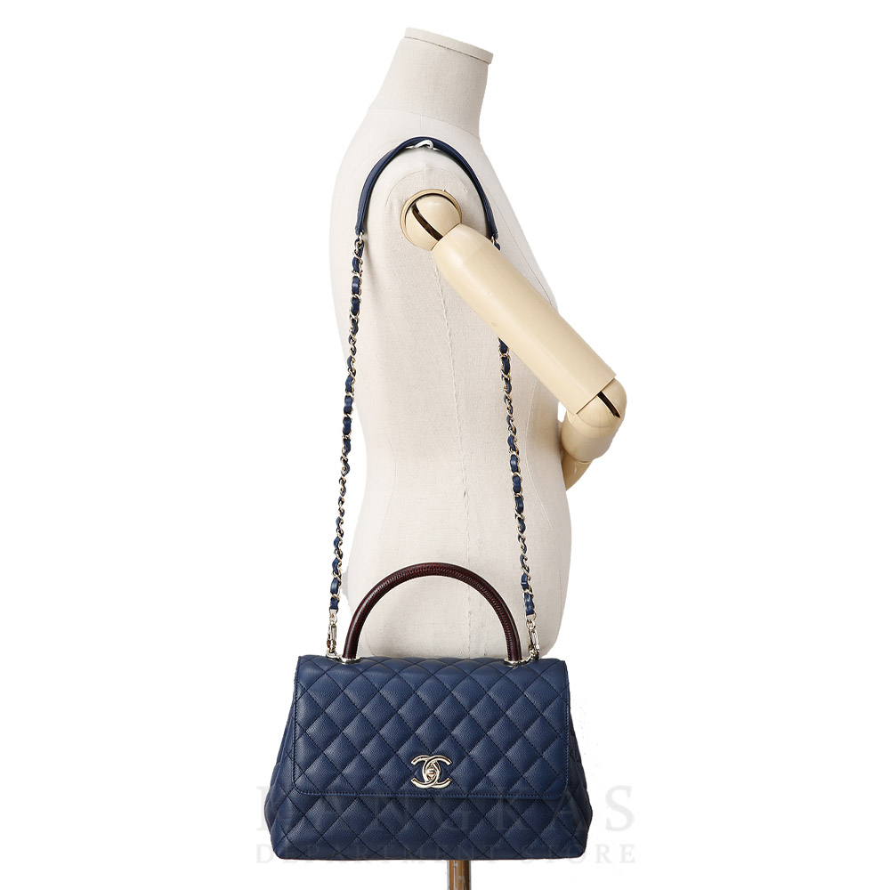CHANEL(USED)샤넬 캐비어 코코핸들28 미듐