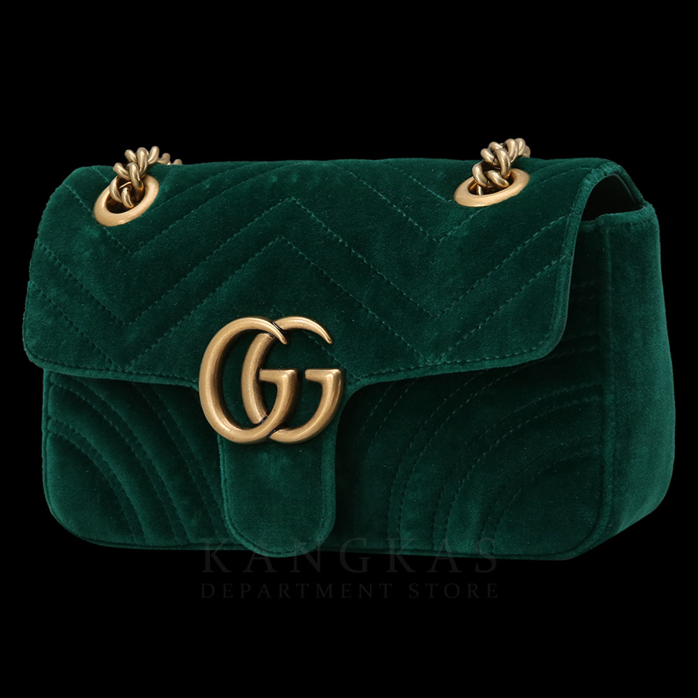 GUCCI(USED)구찌 446744 GG마몽 마틀라세 미니 벨벳 숄더백