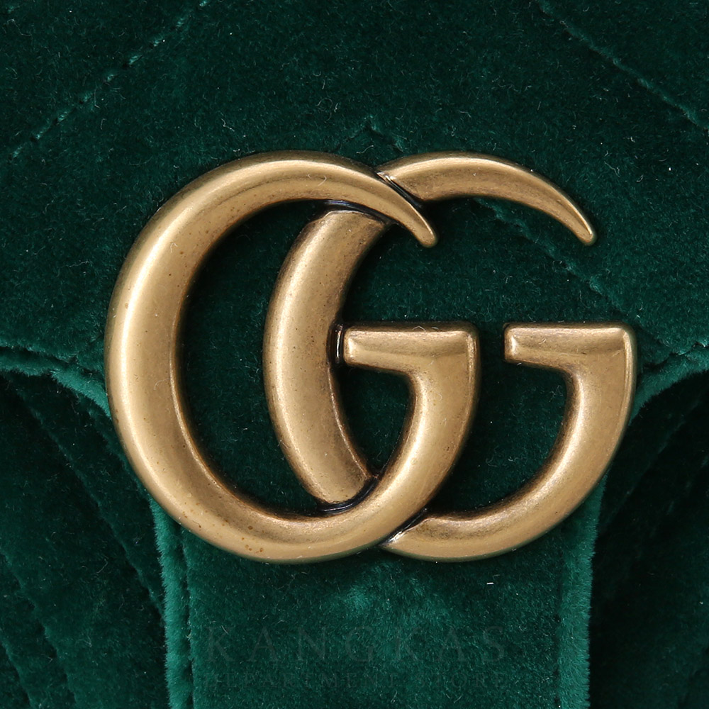 GUCCI(USED)구찌 446744 GG마몽 마틀라세 미니 벨벳 숄더백