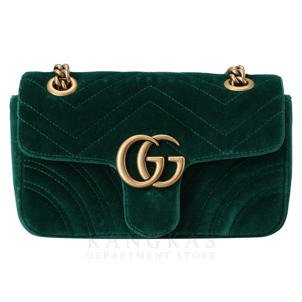 GUCCI(USED)구찌 446744 GG마몽 마틀라세 미니 벨벳 숄더백