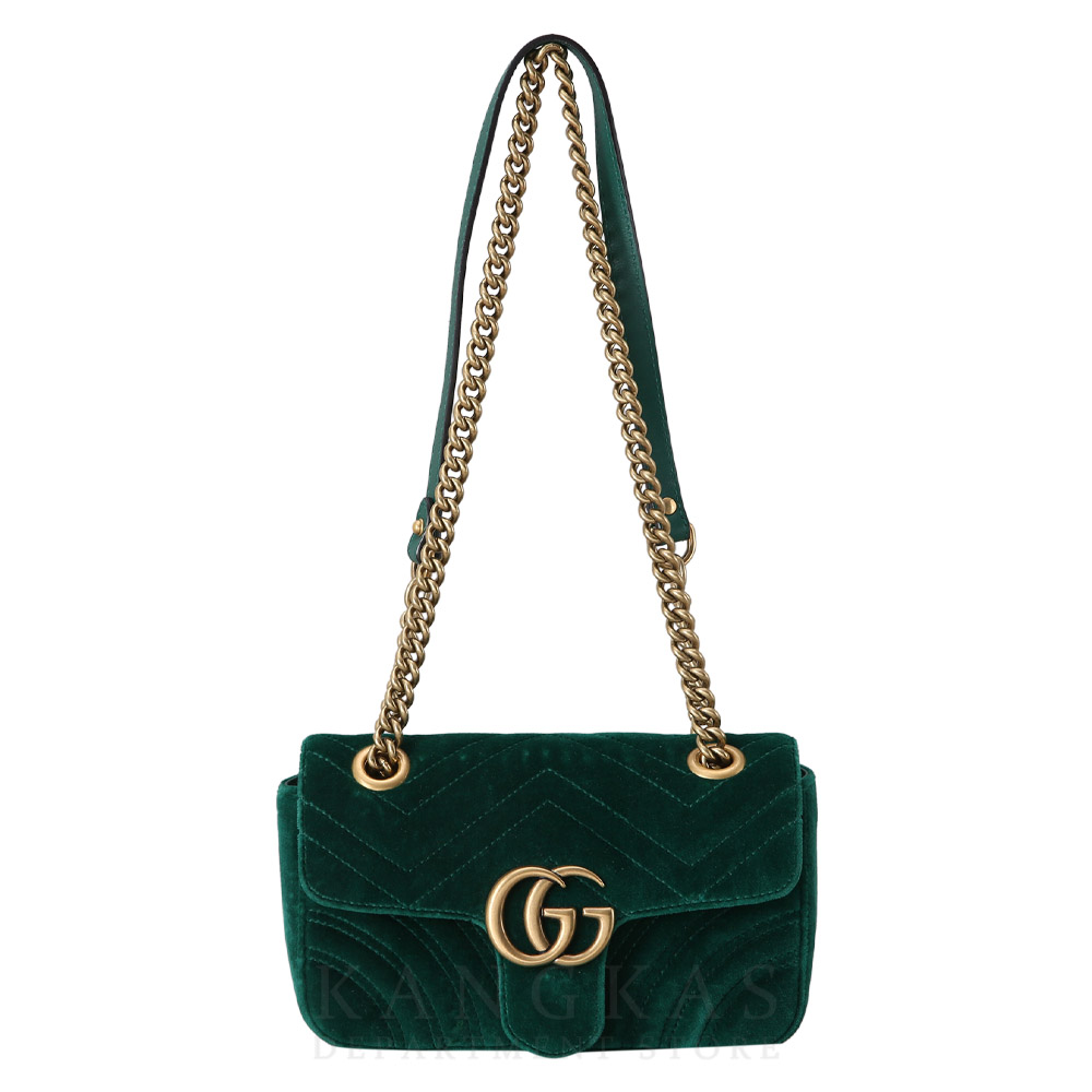 GUCCI(USED)구찌 446744 GG마몽 마틀라세 미니 벨벳 숄더백