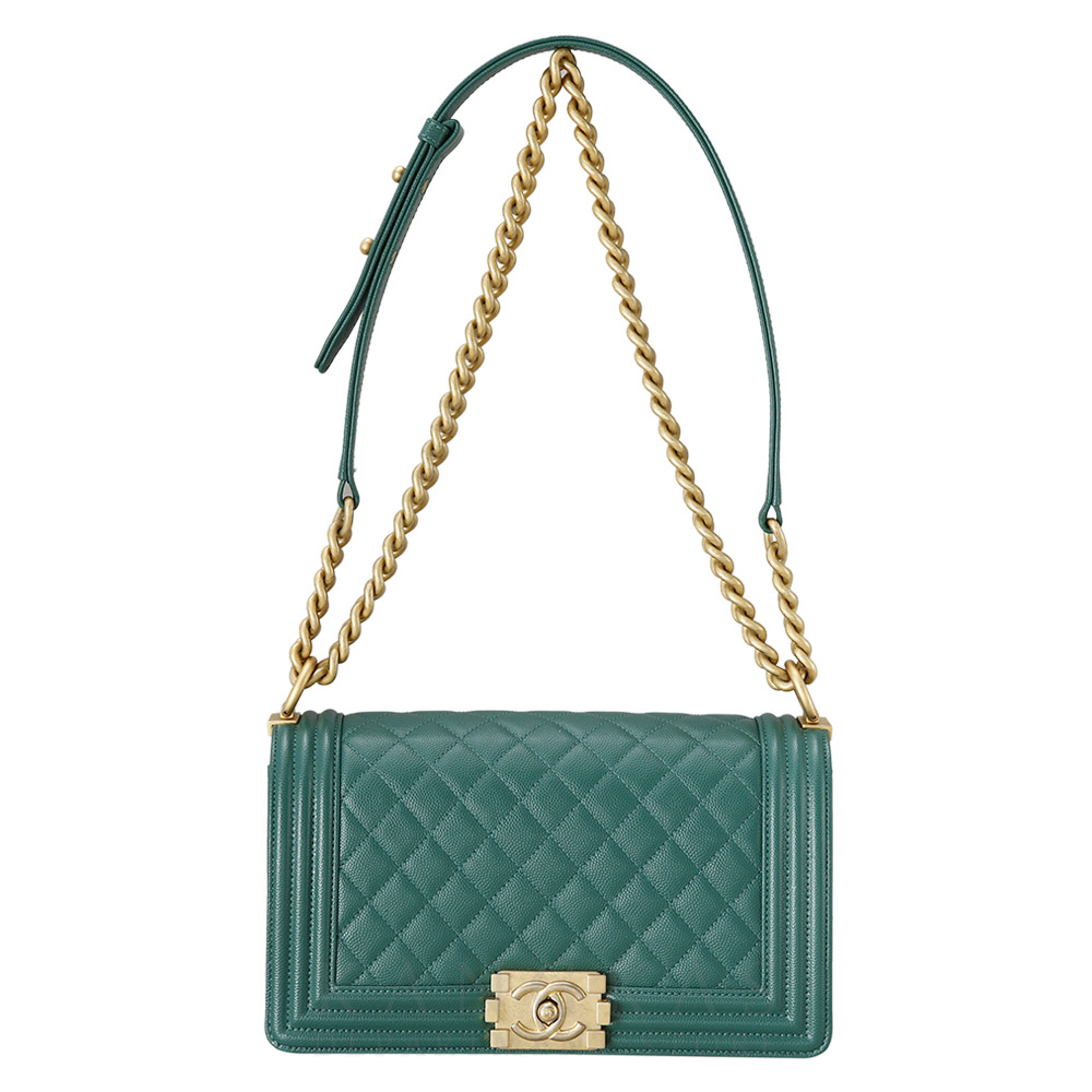 CHANEL(USED)샤넬 보이샤넬 캐비어 미듐