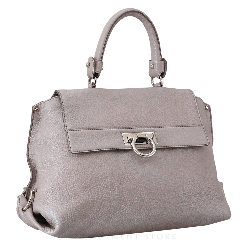 FERRAGAMO(USED)페레가모 간치니 플랩 탑 핸들백