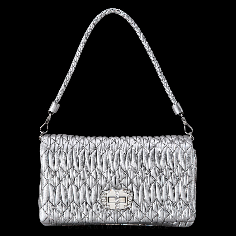 MIU MIU(USED)미우미우 5BH012 마틀라쎄 큐빅체인 숄더백