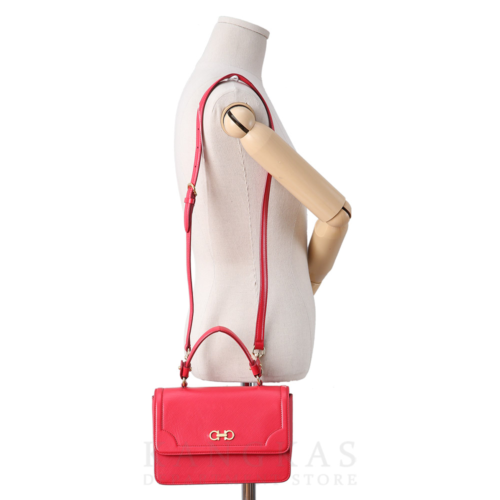FERRAGAMO(USED)페레가모 간치니 미니 탑 핸들겸 숄더백