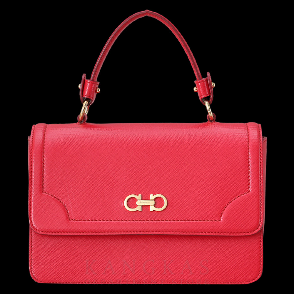 FERRAGAMO(USED)페레가모 간치니 미니 탑 핸들겸 숄더백
