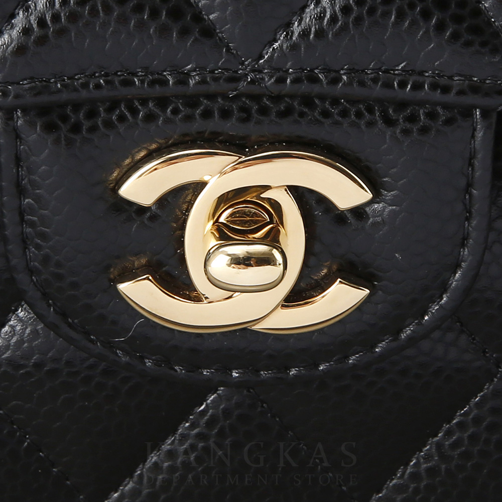 CHANEL(USED)샤넬 클래식 캐비어 미듐 금장