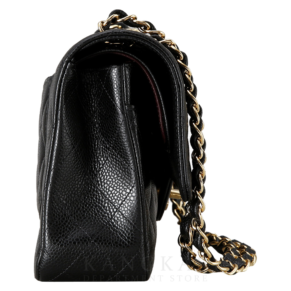 CHANEL(USED)샤넬 클래식 캐비어 미듐 금장