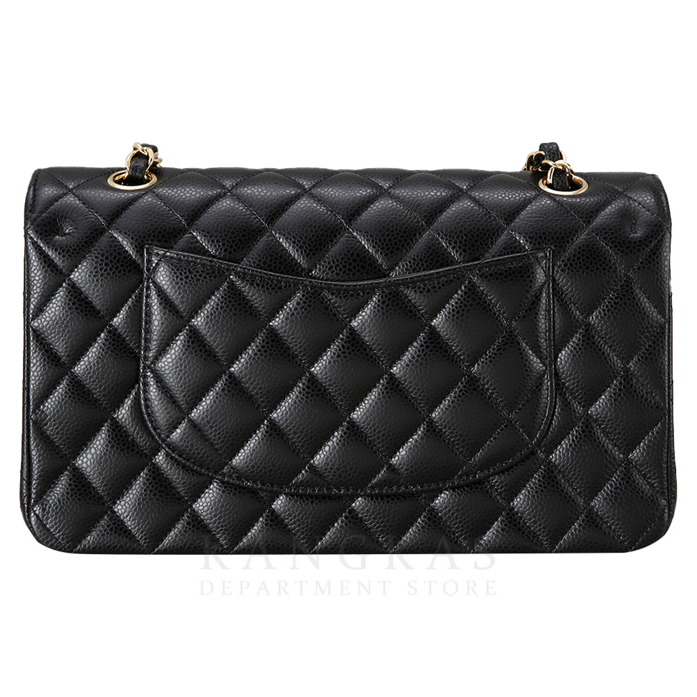 CHANEL(USED)샤넬 클래식 캐비어 미듐 금장