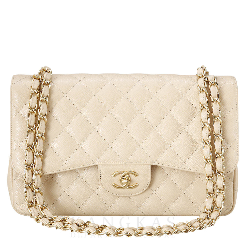 CHANEL(USED)샤넬 베이지 클래식 라지 플랩백
