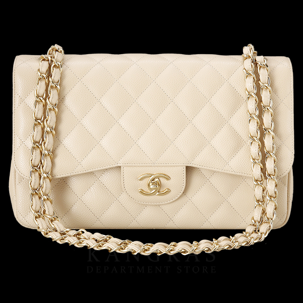 CHANEL(USED)샤넬 베이지 클래식 라지 플랩백