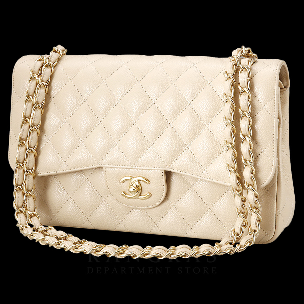 CHANEL(USED)샤넬 베이지 클래식 라지 플랩백