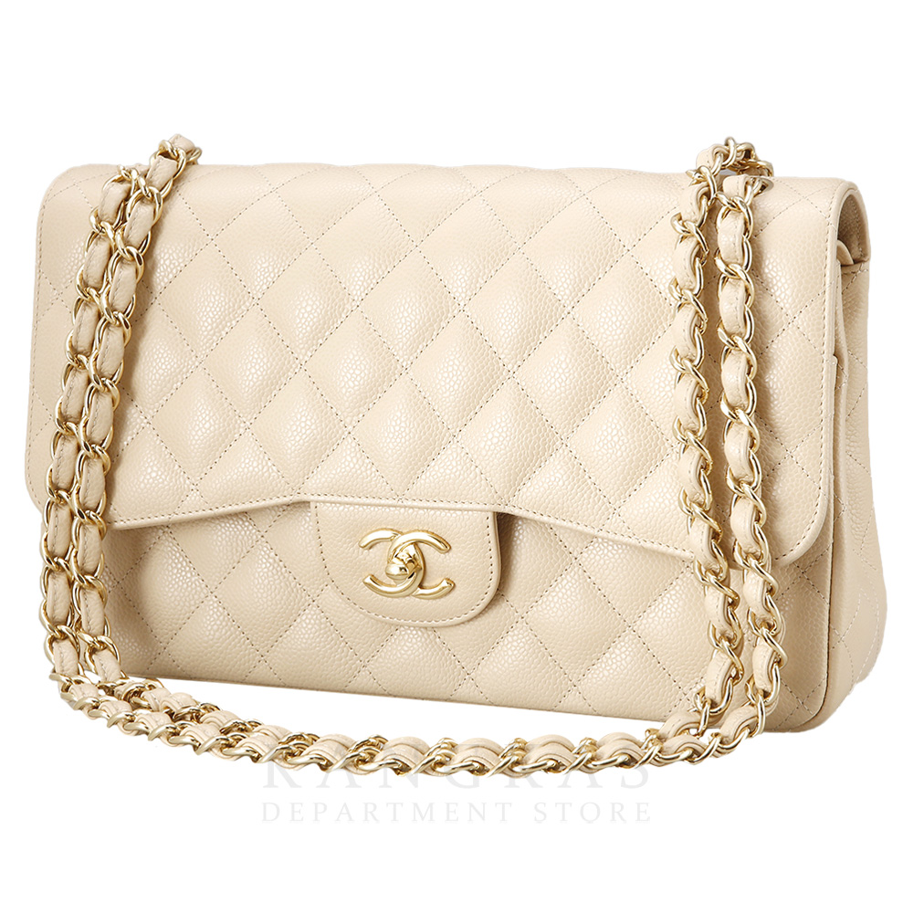 CHANEL(USED)샤넬 베이지 클래식 라지 플랩백