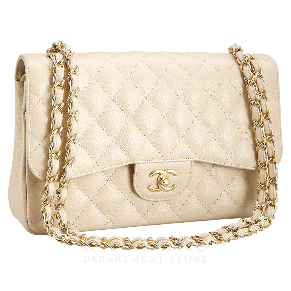 CHANEL(USED)샤넬 베이지 클래식 라지 플랩백