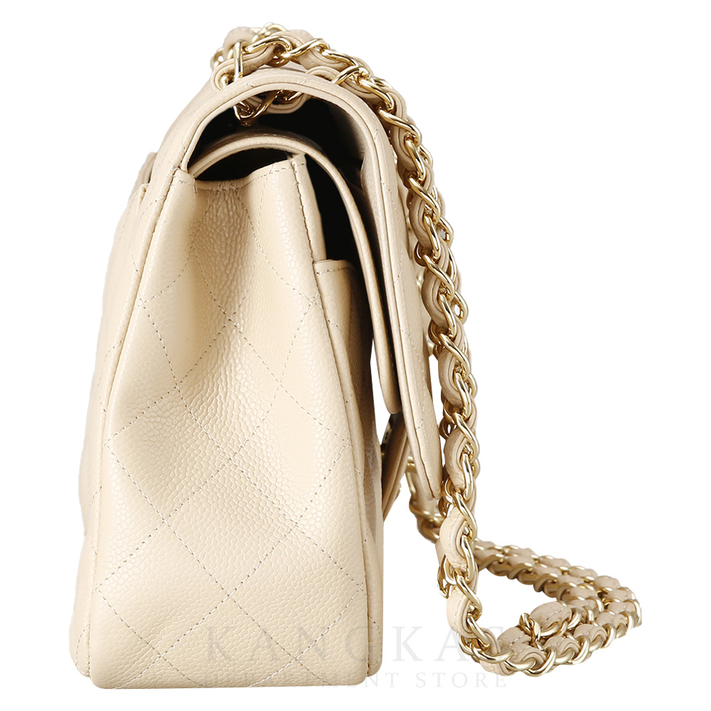 CHANEL(USED)샤넬 베이지 클래식 라지 플랩백