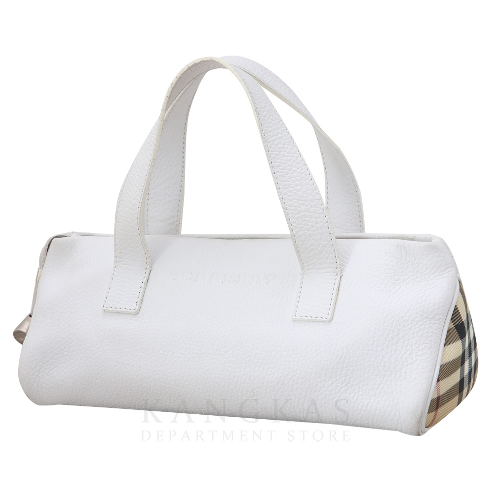 BURBERRY(USED)버버리 빈티지 체크 레더 토트백