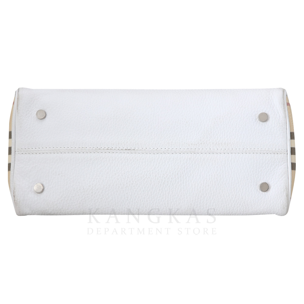 BURBERRY(USED)버버리 빈티지 체크 레더 토트백