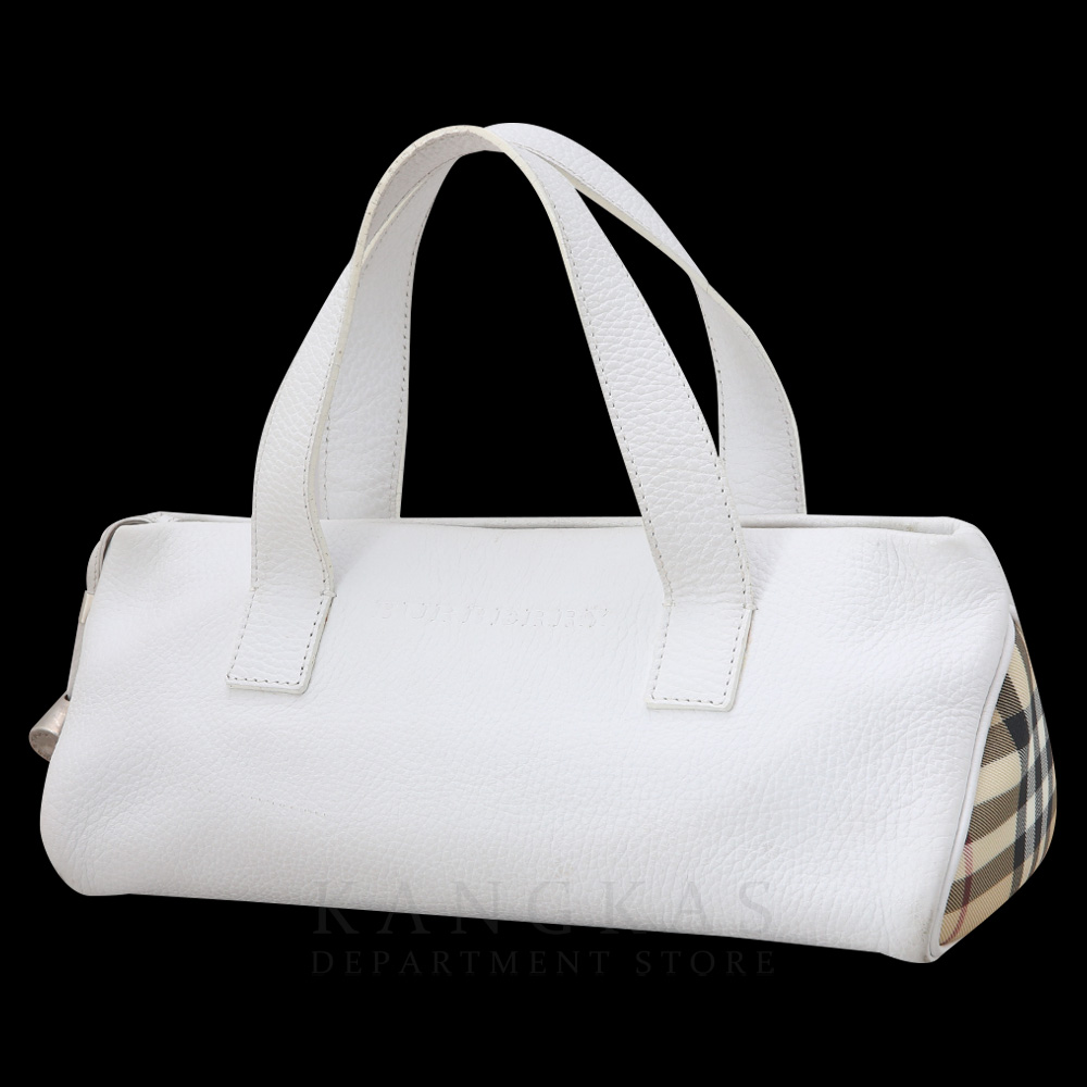 BURBERRY(USED)버버리 빈티지 체크 레더 토트백