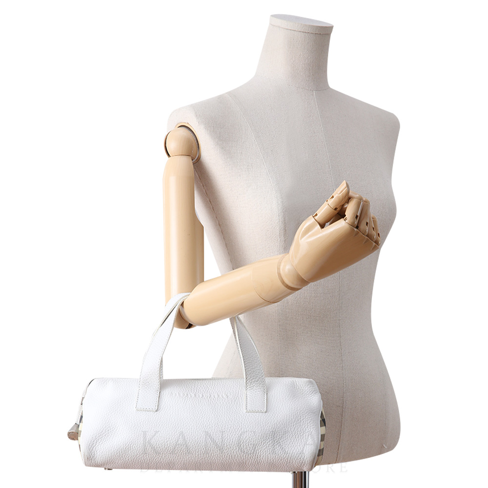 BURBERRY(USED)버버리 빈티지 체크 레더 토트백