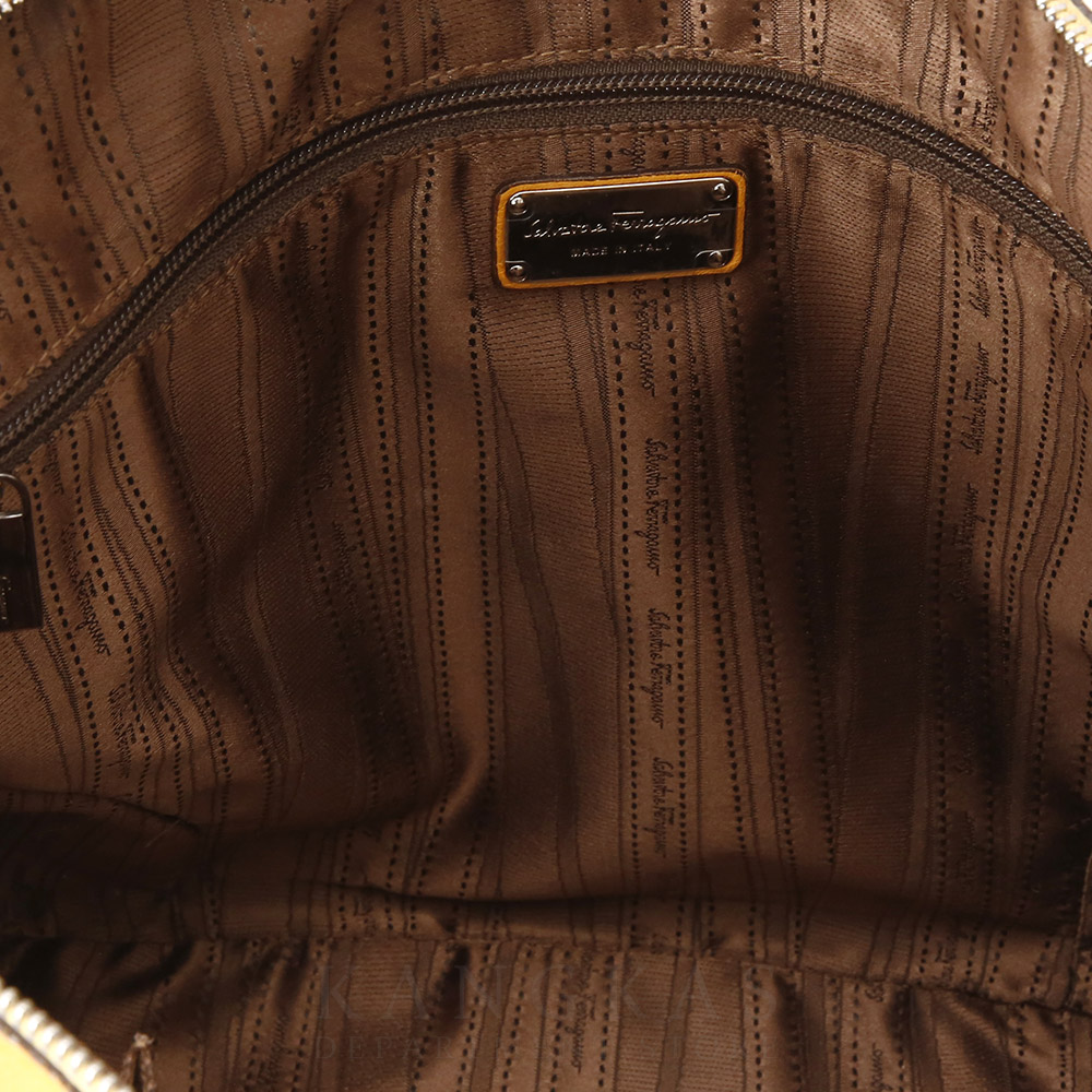 FERRAGAMO(USED)페레가모 옐로우 간치니 레더 토트백