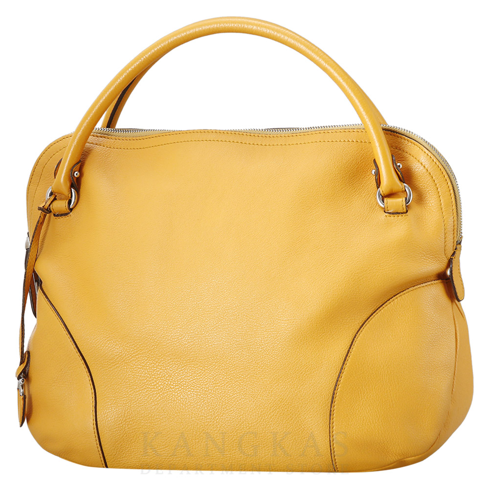 FERRAGAMO(USED)페레가모 옐로우 간치니 레더 토트백