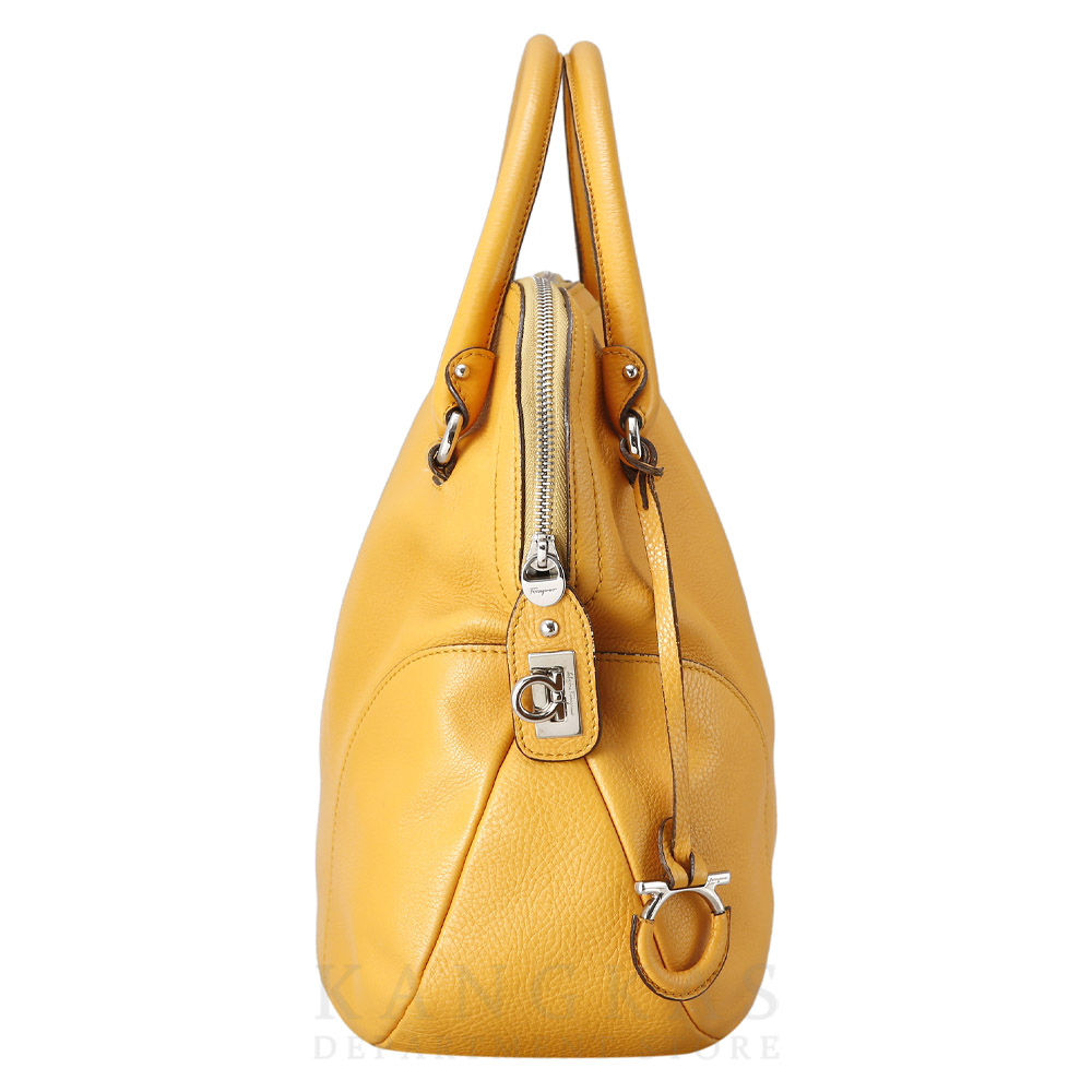 FERRAGAMO(USED)페레가모 옐로우 간치니 레더 토트백