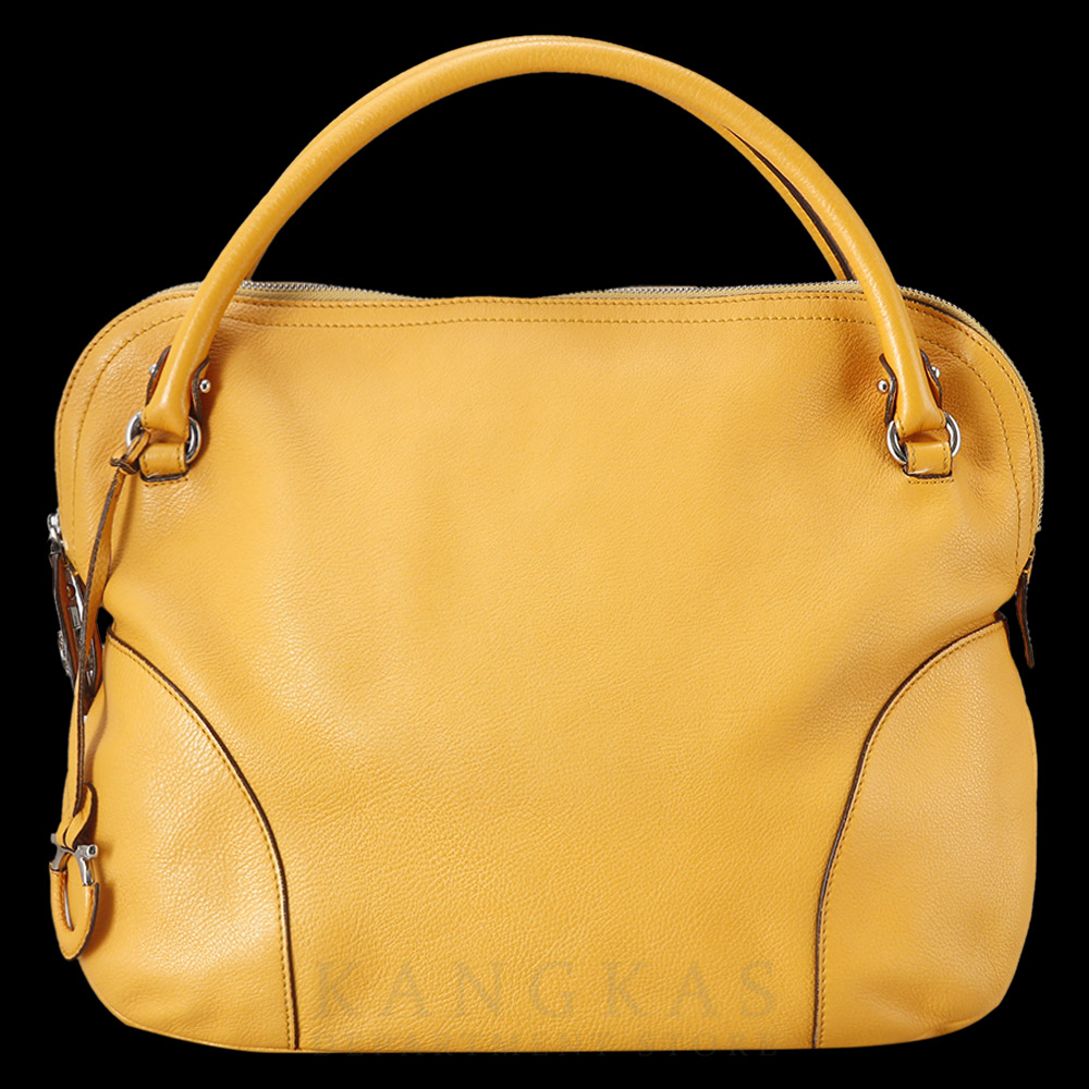 FERRAGAMO(USED)페레가모 옐로우 간치니 레더 토트백