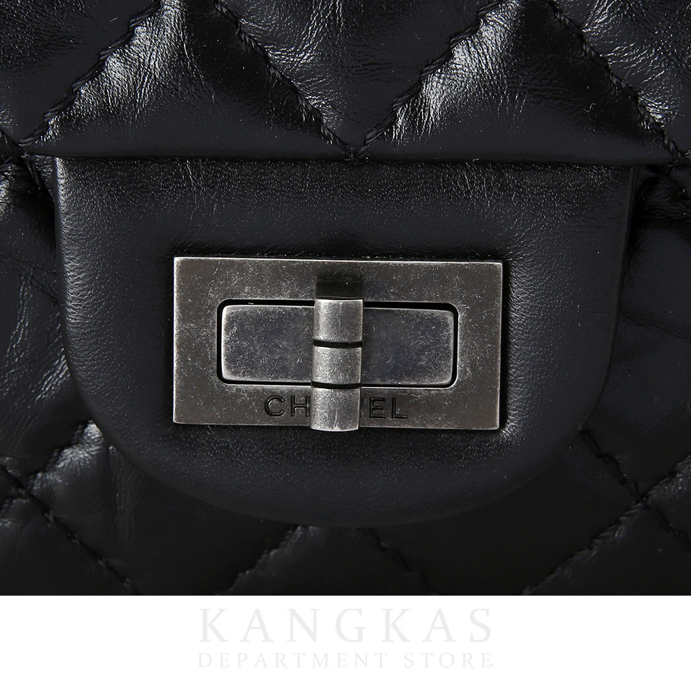 CHANEL(USED)샤넬 2.55 빈티지 클래식 미듐 블랙 은장