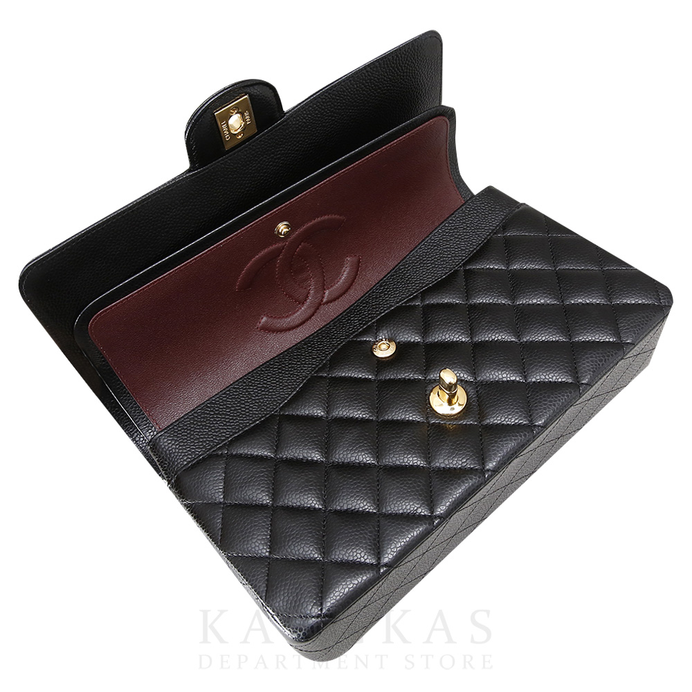 CHANEL(USED)샤넬 클래식 캐비어 미듐 금장