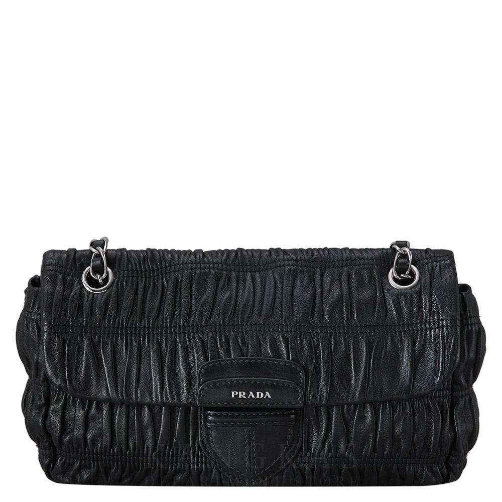 PRADA(USED)프라다  B4553C 나파 고프레체인숄더백