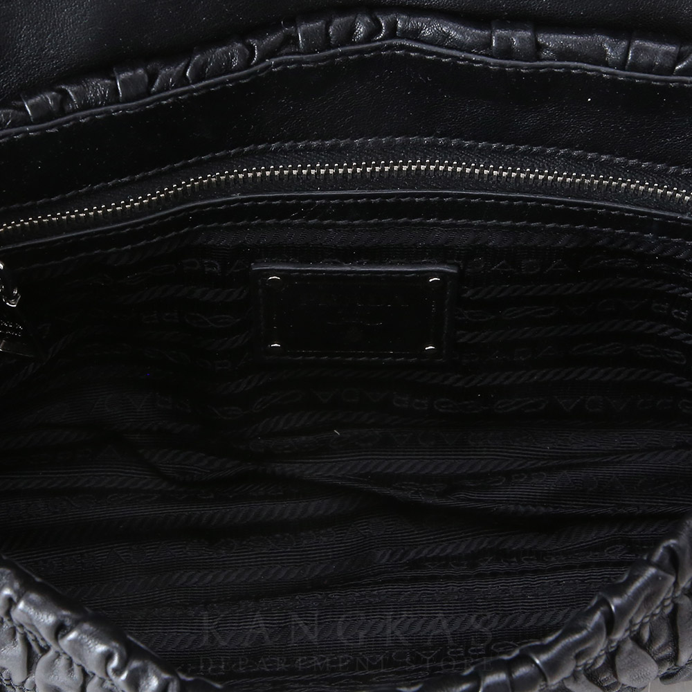 PRADA(USED)프라다  B4553C 나파 고프레체인숄더백