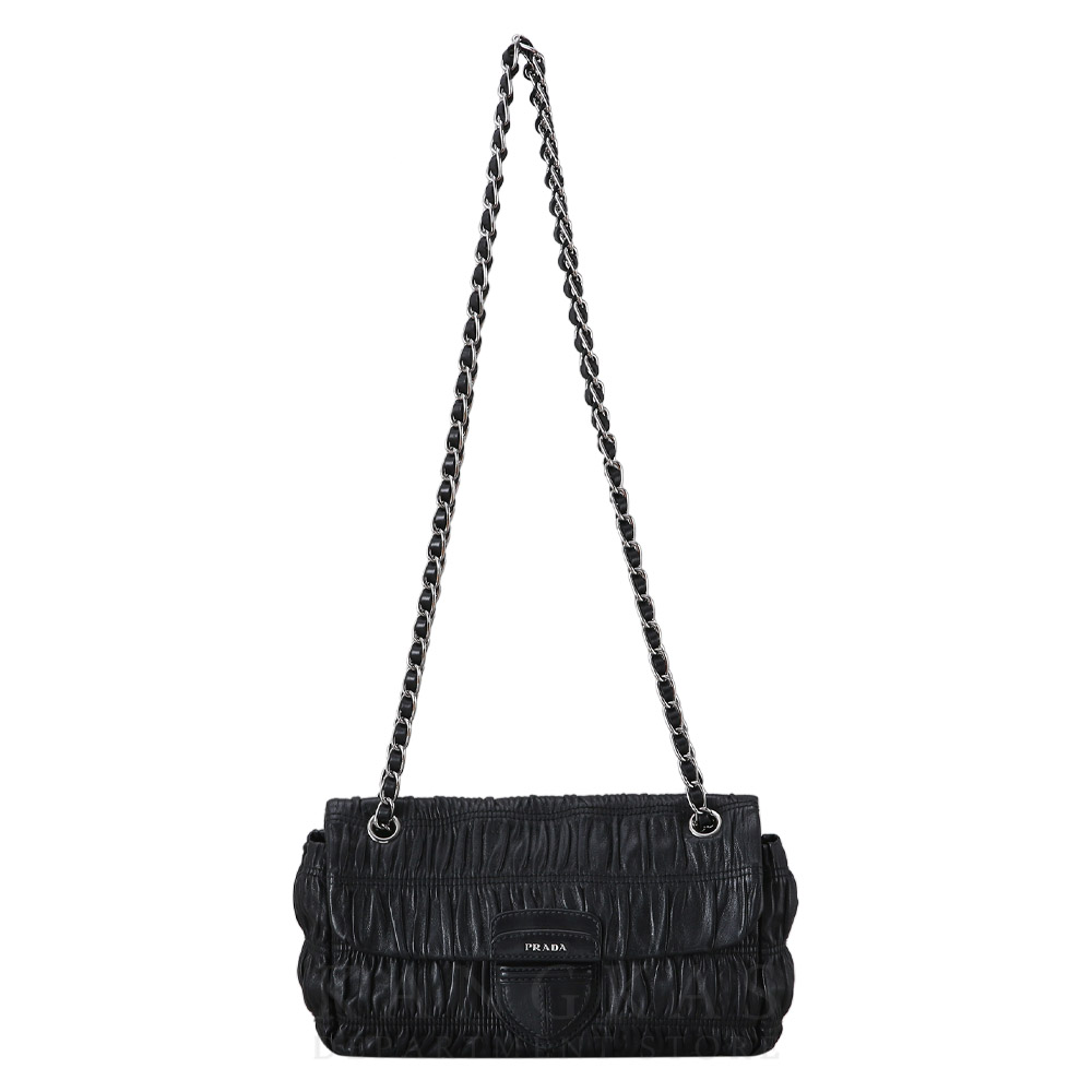 PRADA(USED)프라다  B4553C 나파 고프레체인숄더백