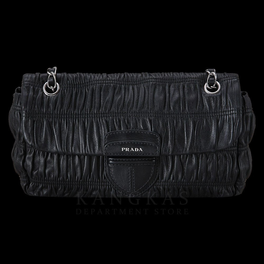 PRADA(USED)프라다  B4553C 나파 고프레체인숄더백