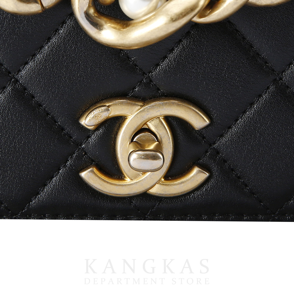 CHANEL(USED)샤넬 시즌 트리플 펄 미니 플랩백