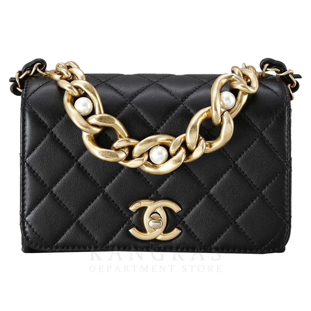 CHANEL(USED)샤넬 시즌 트리플 펄 미니 플랩백