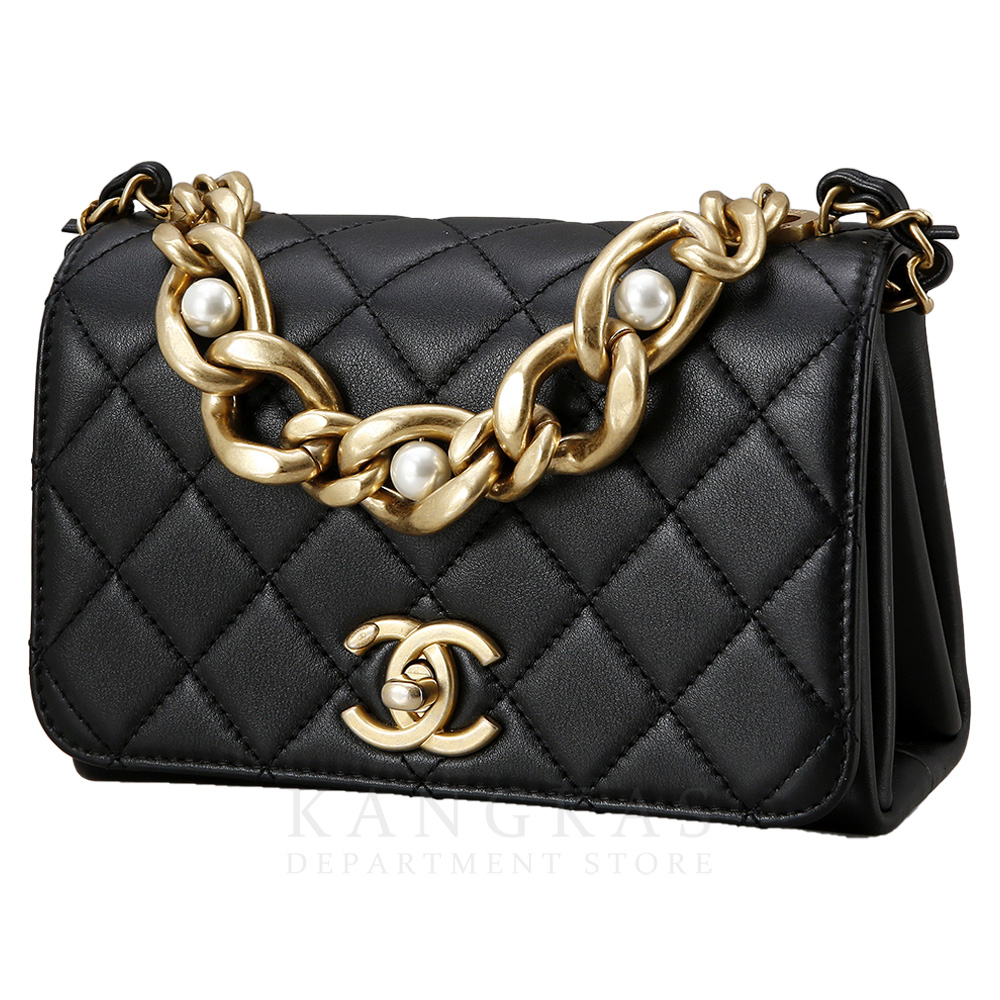 CHANEL(USED)샤넬 시즌 트리플 펄 미니 플랩백