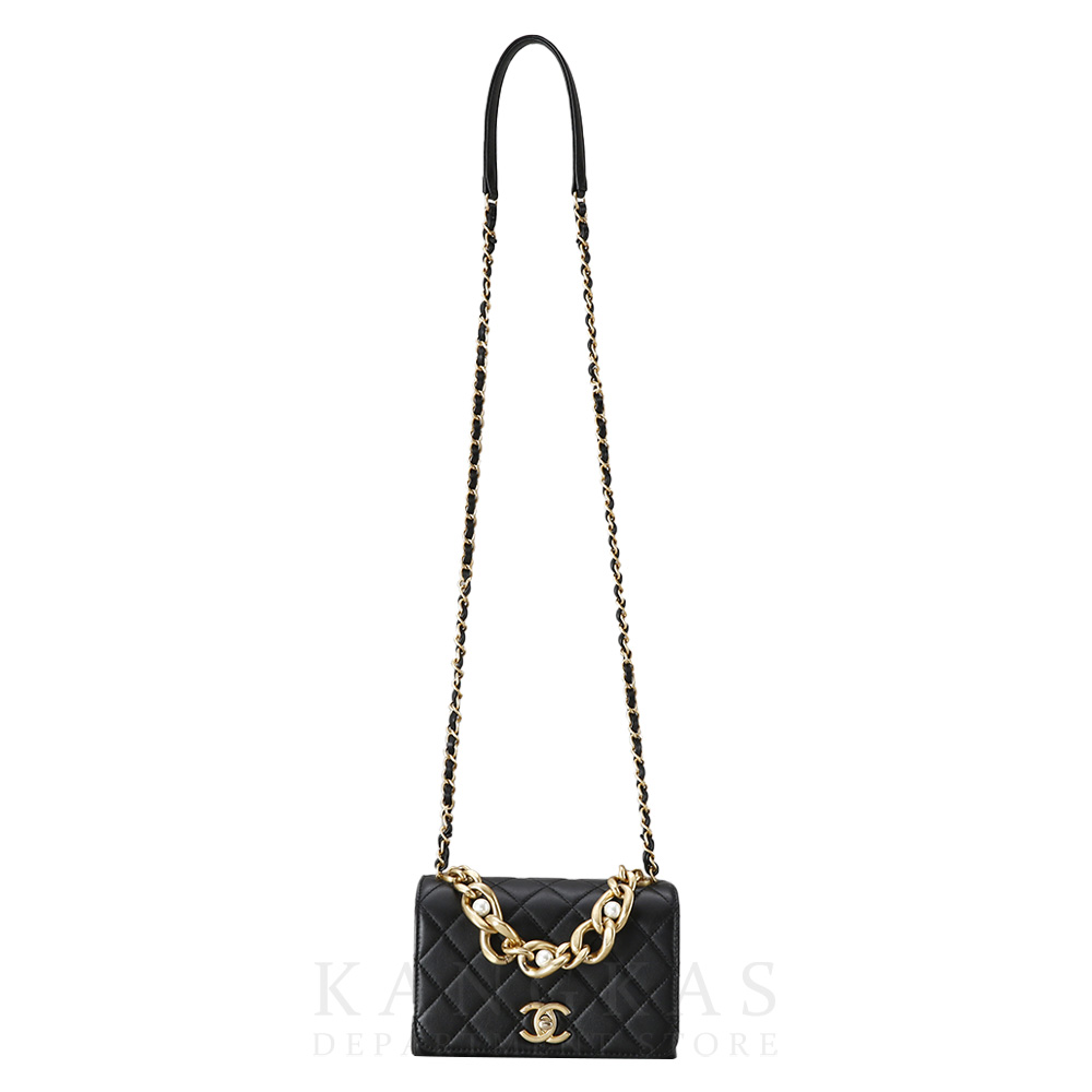 CHANEL(USED)샤넬 시즌 트리플 펄 미니 플랩백