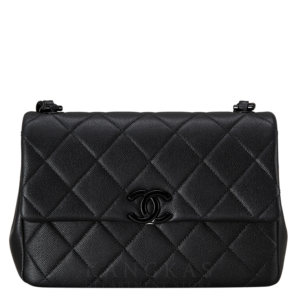 CHANEL(USED)샤넬 시즌 캐비어 세라믹 체인 플랩백