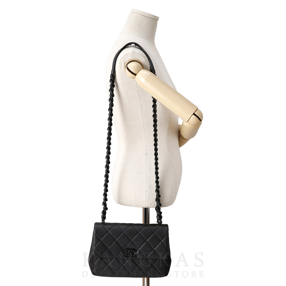 CHANEL(USED)샤넬 시즌 캐비어 세라믹 체인 플랩백