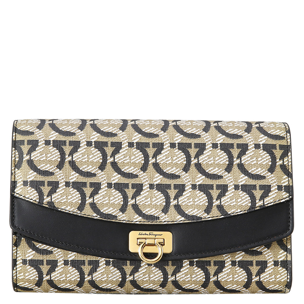 FERRAGAMO(USED)페레가모 간치니 모노그램 크로스백