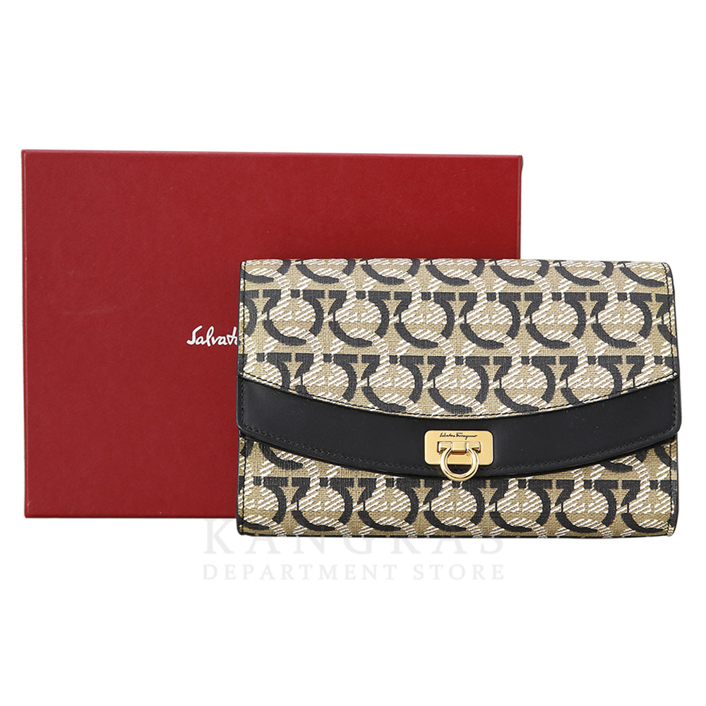 FERRAGAMO(USED)페레가모 간치니 모노그램 크로스백