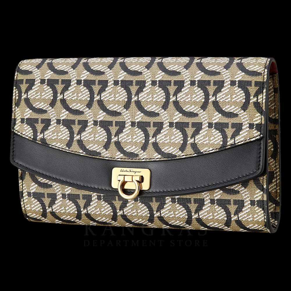 FERRAGAMO(USED)페레가모 간치니 모노그램 크로스백